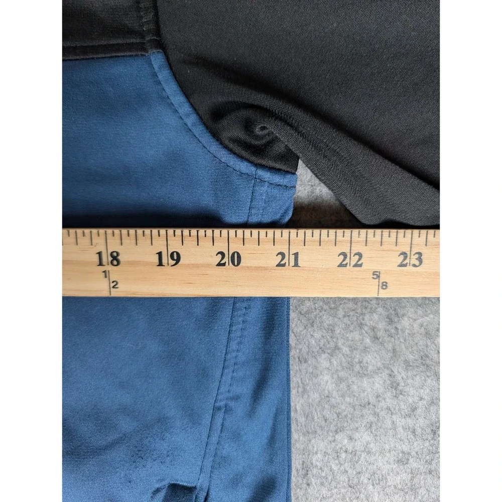 The North Face Mens Full Zip Colorblock Track Jacket Blue Black Mock Neck